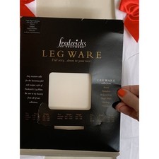 Fredericks of Hollywood Leg Ware/White Opaque Thigh High Red Bow Holiday Pinup