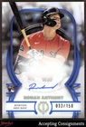 2026 Topps Tribute Autographs Blue #TARA Roman Anthony RC Rookie AUTO 032/150