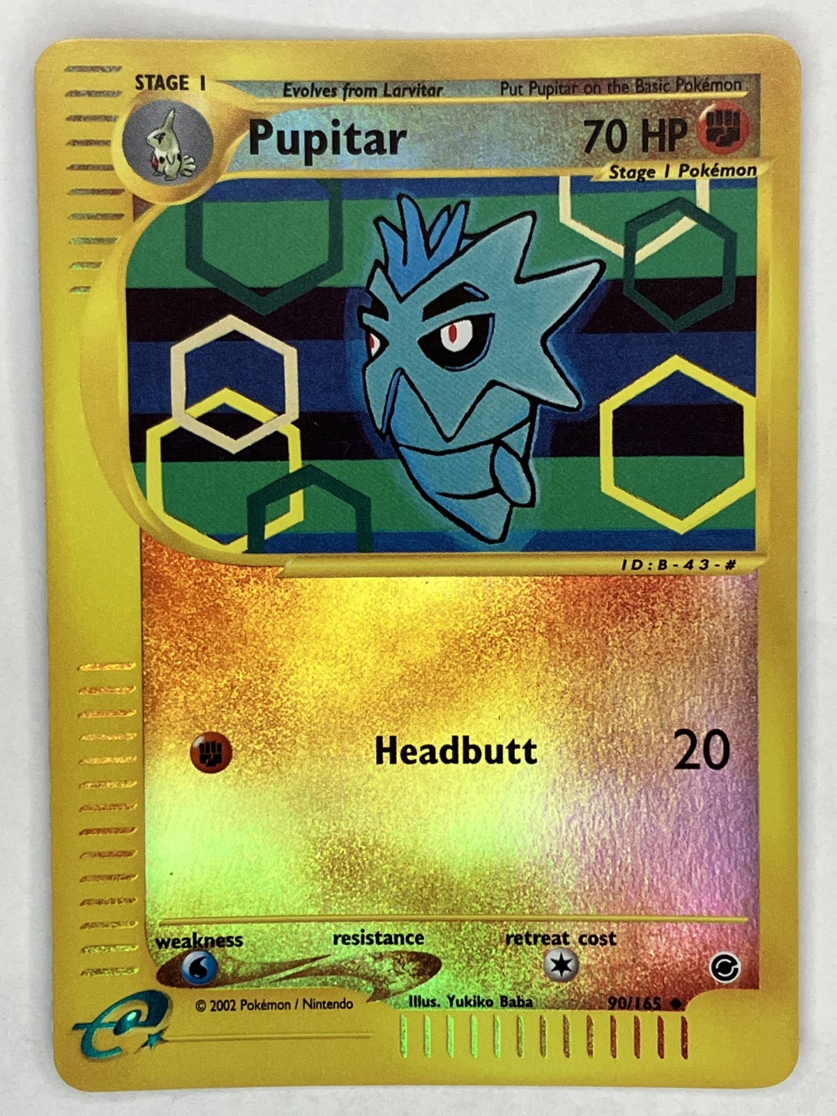 Pupitar NM 90/165 Expedition Base Set Pokemon TCG Reverse Holo
