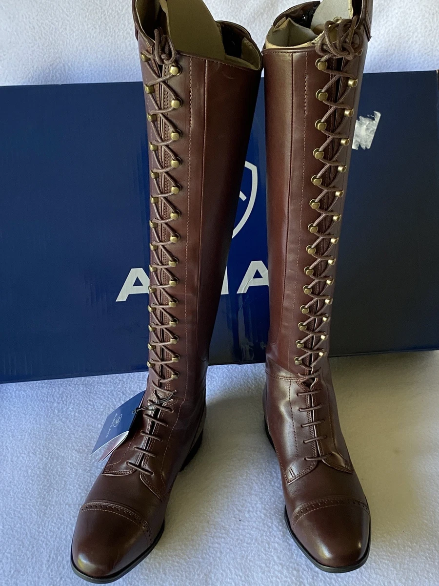 Ariat‎ Men\'s Brown Leather Lace Up Riding Boots Equestrian Style Size 9 Ariat Men main image 3