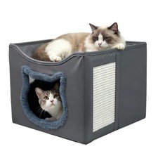 Cat Beds for Indoor Cats, Large Cat Houses with Cozy Condo,with Premium Tech ...