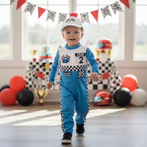 Rennanzug Geburtstagskostüm Kinder Baby Jungen Halloween Kostüm - Bild 6 von 23