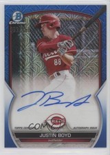 2023 Bowman Chrome Prospect Mega Box Blue Refractor 63/150 Justin Boyd Auto 1bi0