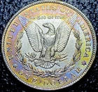 Ag30 💎 1900 $1 Morgan Silver Dollar STUNNING NEON Rev COLORS GALORE Obv