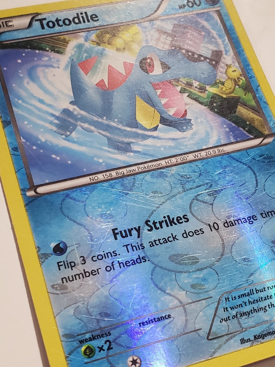 REVERSE HOLO Totodile 15/119 PL XY Phantom Forces Pokemon Card