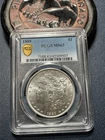1889 Morgan Silver Dollar, PCGS Gold Shield Label, MS 63