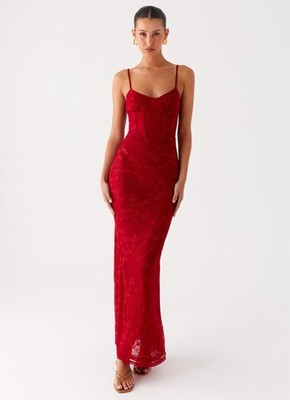 open lace back dress Champagne Coastline Maxi Dress main image 0