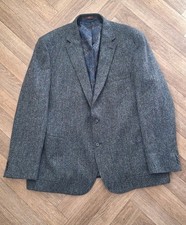 M&S Wool Jacket Moon Tweed Grey Coat Size 48 2XL