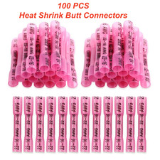 Heat Shrink But Connector Waterproof Electrical Wire Marine Butt Splice 100 X
