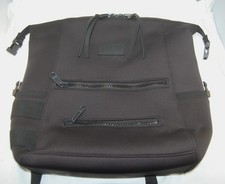 Dagne Dover Large Indi Black Neoprene Backpack Travel Vacation Diaper Bag