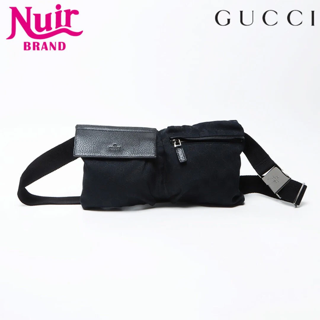 Gucci GG toile ceinture pochette taille sac épaule occasion NUIR 0