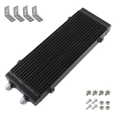 Universal Medium Bar und Platte Dual Pass Schwarz Ölkühler Kern:14'' x 5.5''x1.58''