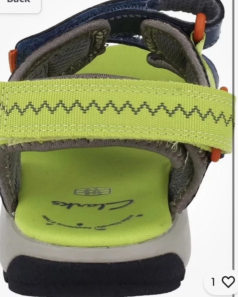 Clarks Infant Boys Hook & Loop Strap Sandals Jolly Crazy Uk 10 G /EU 28 - Image 3 of 3