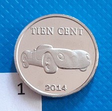Bonaire 10 cents 2014 Classic Car RARE