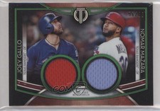 2020 Topps Tribute Dual Player Relics Green 96/99 Joey Gallo Nomar Mazara 0lv3