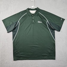 Nike Golf Polo Men 3XL Forest Green Dri-Fit Contrast Stitch Whitmoor CC Logo NEW