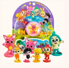 Pinkfong Wonderstar Detective Pinkpong Hogi Figure 6 Set Myon Poki Jenny Rachel