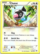 Chatot BREAKthrough 128/162 Rare Pokemon Near Mint Pokemon Card