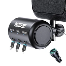 Uber Accessories for Car 3 in 1 Backseat Car Charging Station Box, with QC 3....