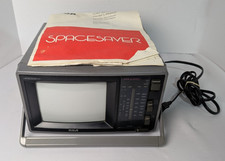 Vintage RCA E05150FG Space Saver Portable AC/DC Color TV Radio with Handle