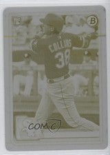 2020 Bowman Printing Plate Yellow 1/1 Zack Collins #48 00li