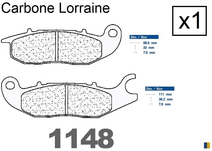 Plaquettes Carbone Lorraine frein avant Honda CBR 125 R à forte endurance thermique
