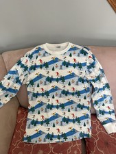 Hanna Andersson pajama top mens m skiing EUC