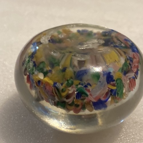 Millefiori Hand Blown Art Glass Paperweight Colorful Scramble thousand flowers - Picture 10 of 11