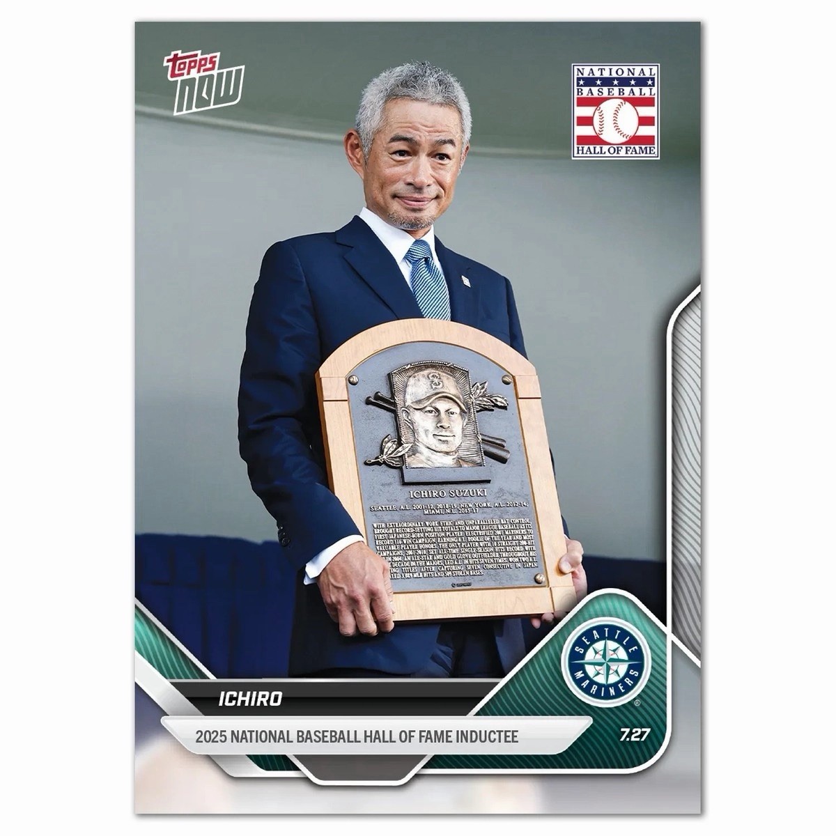 2025 Topps Now - Ichiro Suzuki #474 PR: /11993 Hall Of Fame Seattle Mariners