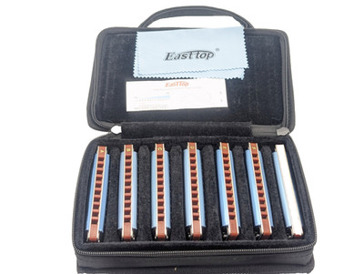 EASTTOP Harmonica Set 7 blues harp 008K Professional Diatonisch Harmonica Set