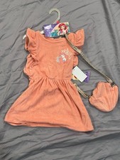 Disney Princess Ariel swim cover-up dress  shell-shaped purse Size 2T