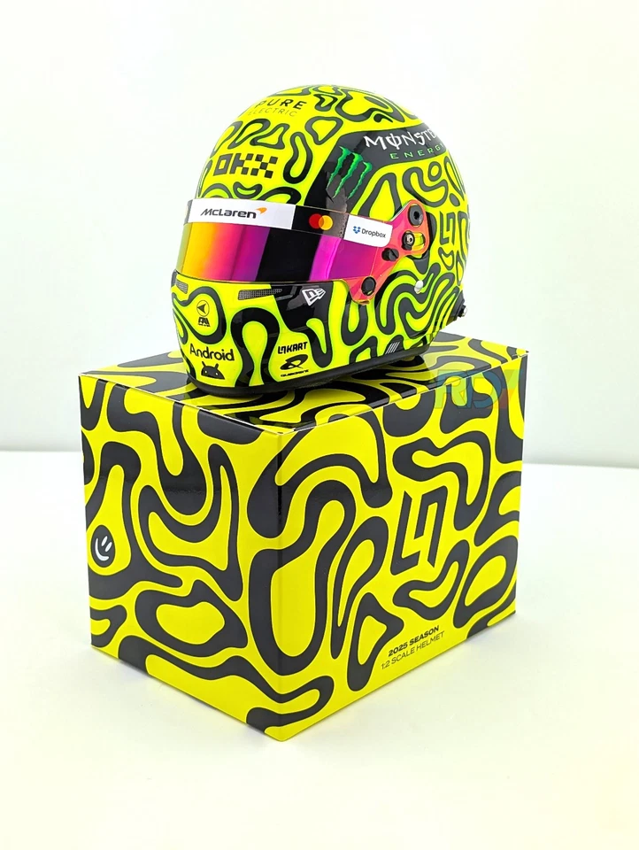 2025 Lando Norris McLaren Mini Helmet - 1:2 Scale Bell F1 Helmet - Model 4100416 - Image 4 of 4
