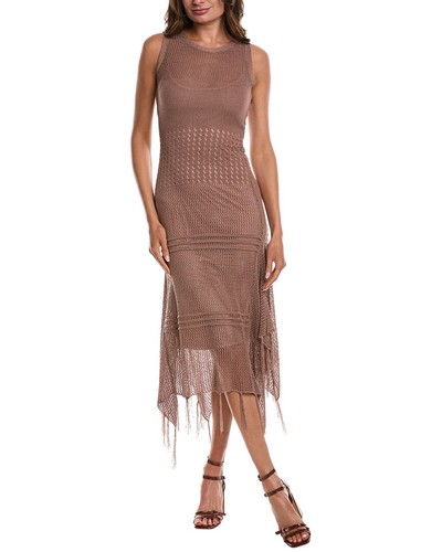 Bebe Midi Tank Dress Women's Beige S