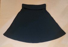 LuLaRoe Simply Comfortable Teal Knee Length A-Line Skirt w/ Fold Over Waist Sz L