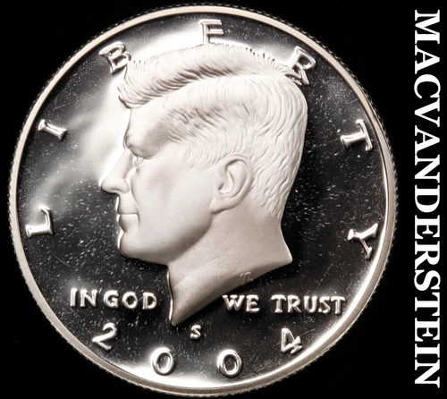 2004-S Silver Kennedy Half Dollar-Choice Gem Proof Lustrous No Reserve #i3115