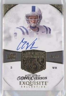 2013 Exquisite Collection Signatures 16/70 Conner Vernon #95 Rookie Auto RC 0s3