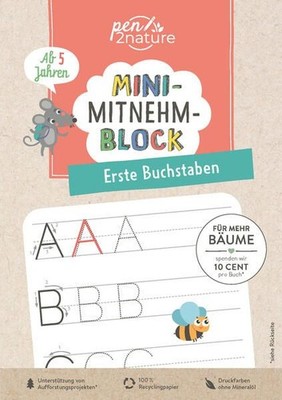 Mini-Mitnehm-Block Erste Buchstaben: Spielerisches Buchstaben-Training im handli
