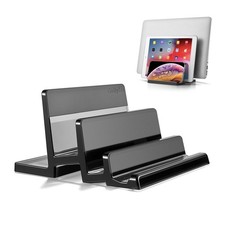 3-Slot Vertical Laptop Stand Laptop Holder for Desk Made of Premium Acrylic t...