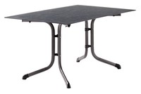 Sieger Gartentisch Balkontisch Terrassentisch Polytec Grau 140 X 90 Cm Klappbar