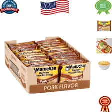 3-Minute Pork Ramen Noodles, 24 Count - Ideal for Care Packages & Snacks