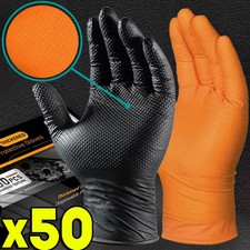 Heavy Duty Nitrile Gloves 8Mil Extra Thick Me...