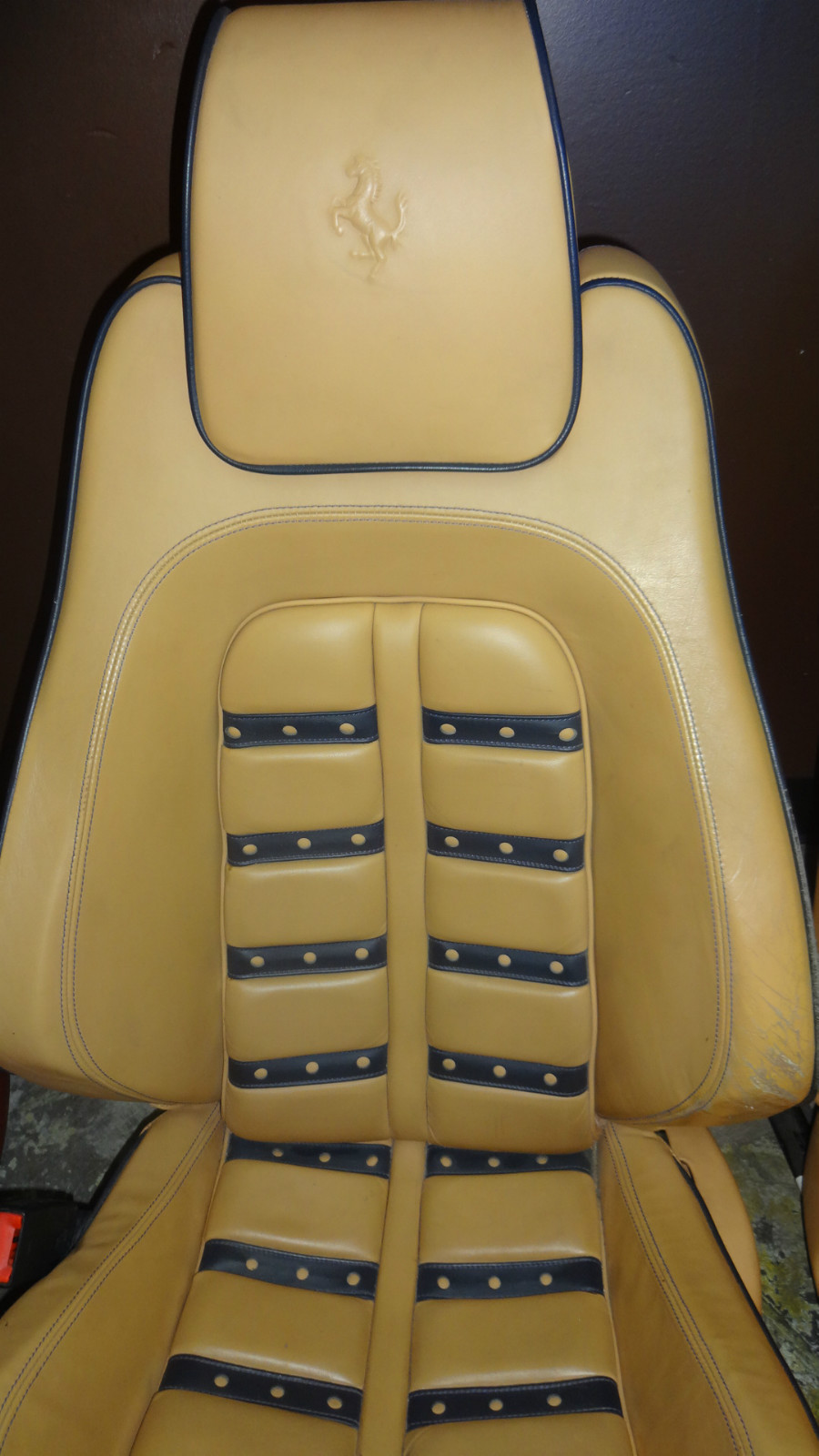Ferrari 430 LH, Left Front Seat, Daytona, Power, Beige/Blue Scuro, P/N 69085505