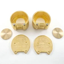 2pcs/1 Pair New Style Upper and Lower Brass Copper Denture Flask for Dental Lab