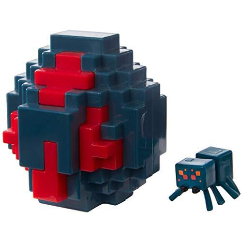 Mattel Minecraft Mini-Figura Spawn Egg - Araña Cueva Negra y Roja - Imagen 1 de 5