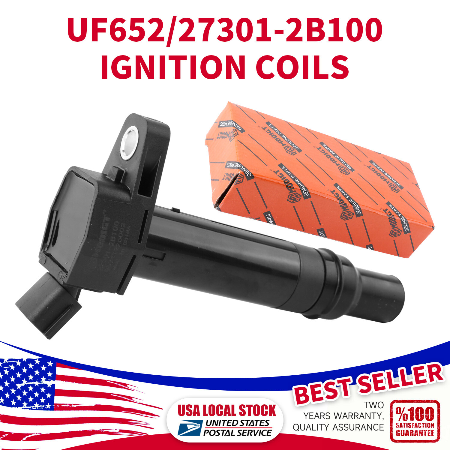 High Performance 1PC Ignition Coil for Hyundai Accent Veloster 1.6L Kia Rio