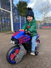 HUFFY Marvel Spider-Man Electric Motorcycle Ride-On for Kids (17169W)