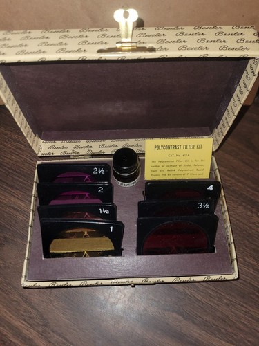 Vtg Charles Beseler Company Polycontrast Filter Kit #411A Incomplete See Photos - Picture 2 of 12