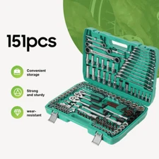 151 PCS Mechanical Tool Set Socket Wrench Set Automotive Repairing W/ Case
