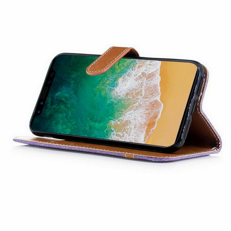 For iPhone 13 Mini 13 Pro Max XR 6S 7 8 Plus Canvas Leather Case Flip cover Niska cena, dobra jakość