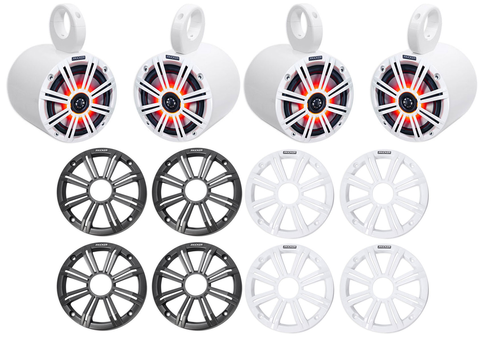 4 KICKER 45KM654L 65 390 Вт Белая башня для морского вейкбординга светодиодные лодочные колонки 8819000₽